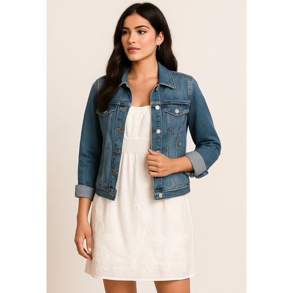 M.S.S.P White Embroidered Boho Sundress XS Cotton Smocked Back Summer Resort - Picture 5 of 6